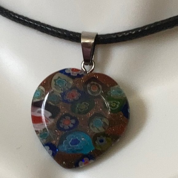 Millefiori Multicolor Flower Glass Beads set - Picture 4 of 13